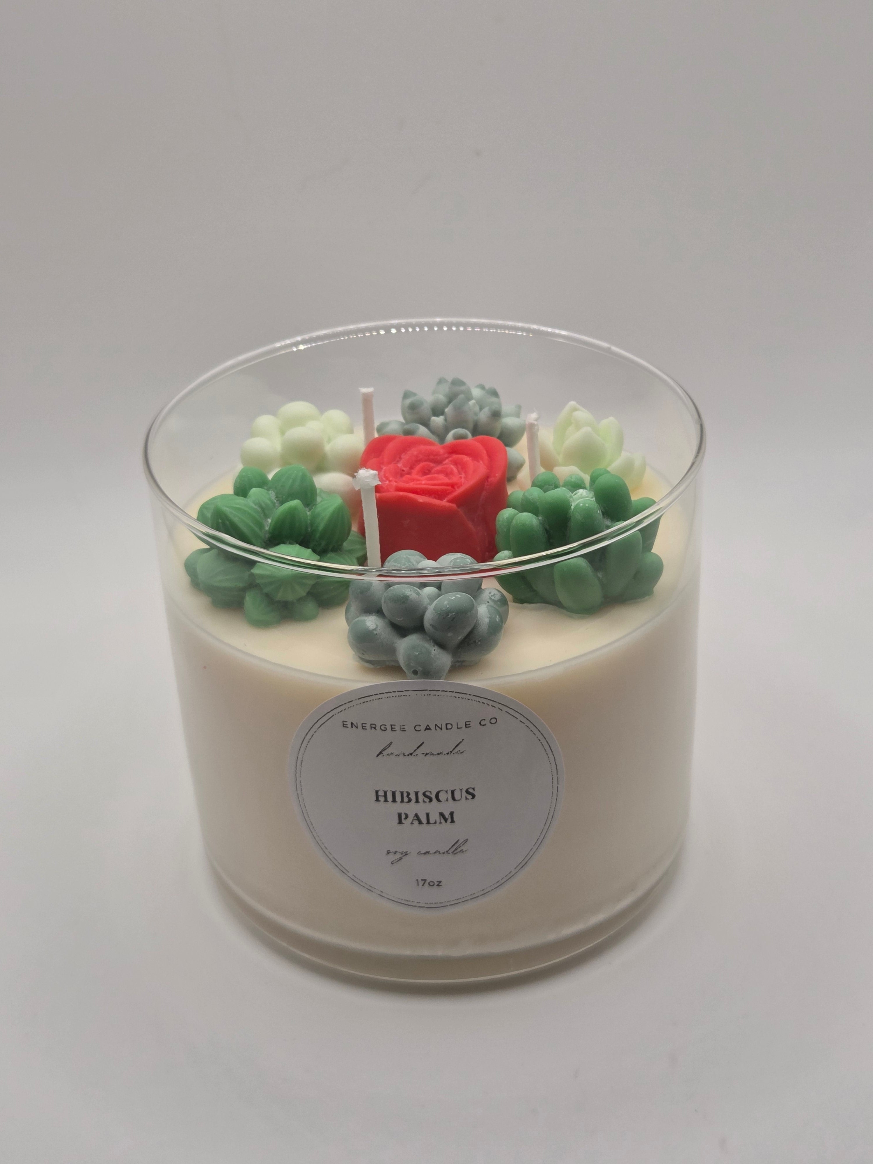 Hibiscus Palm Candle